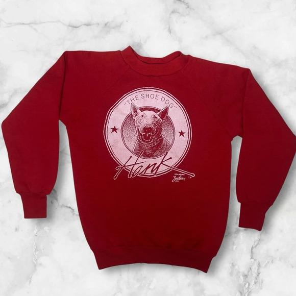 Vintage 1980s Zodiac USA Bull Terrier Dog Graphic Crewneck Kids Sweatshirt - Picture 7 of 7